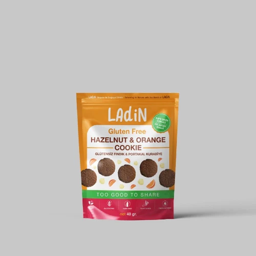 Biscuiți fără Gluten(  alune și portocală) 40 g