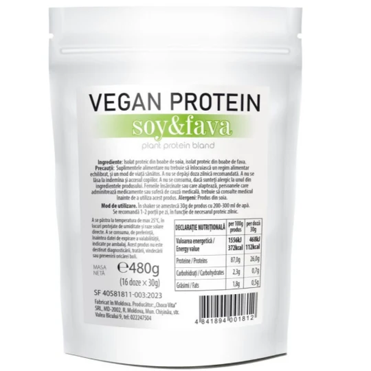 Protein Soy & fava Salt Caramel Vegan 480g 2