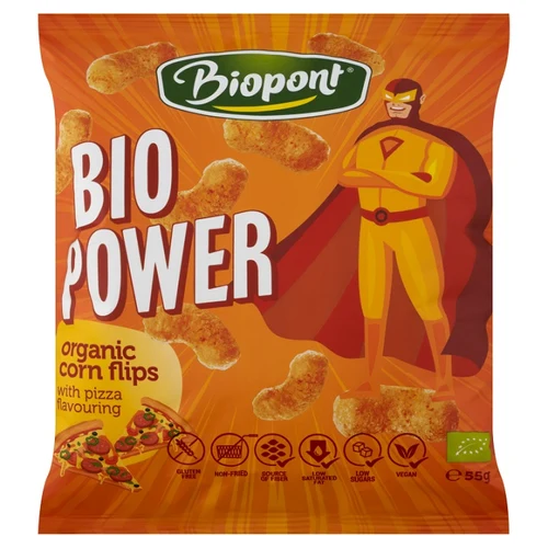 Bastonase organic  Porumb cu Pizza 55g